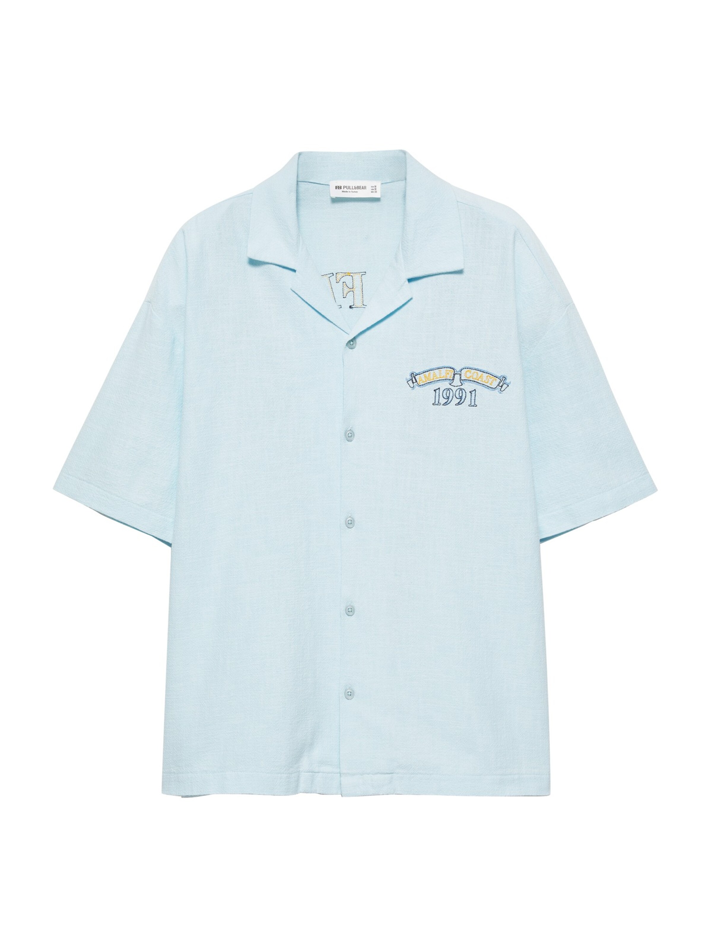 Camicia in XS Pull&Bear di colore blu chiaro, Visualizzazione prodotti