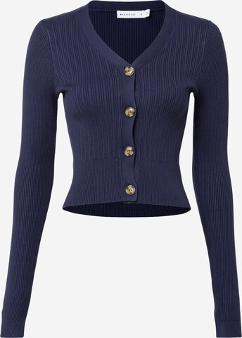 Cardigan Warehouse en bleu : devant