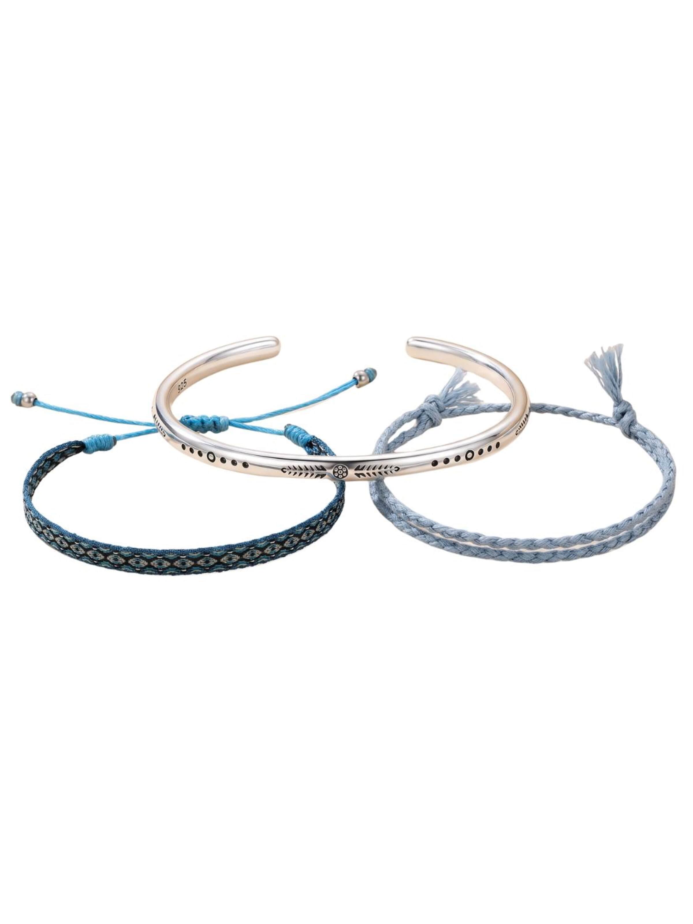 Eternal Náramek 'Boho Armband Set' – modrá: přední strana