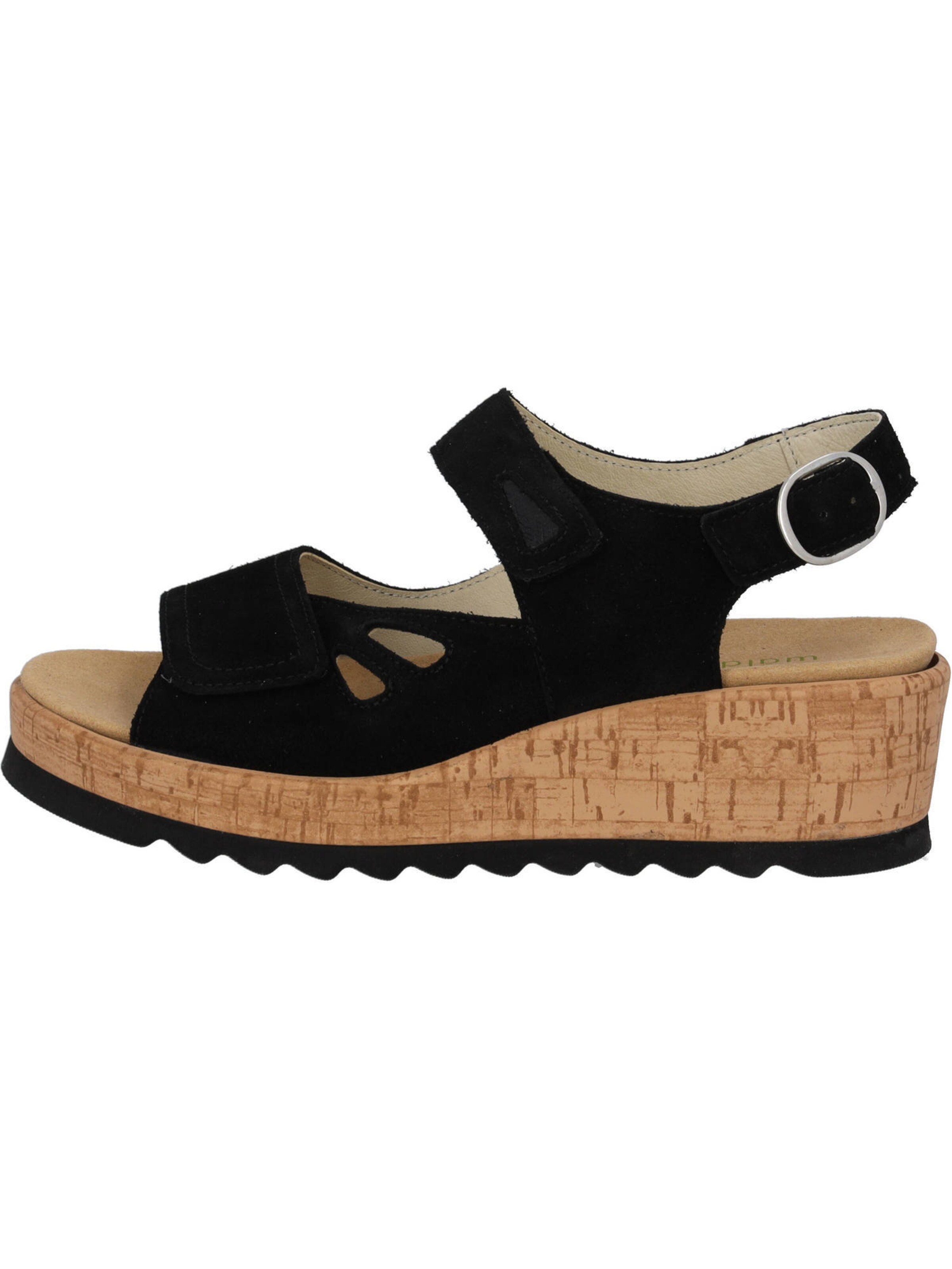 WALDLÄUFER Sandale 'Wiebke' in Schwarz: Vorderseite