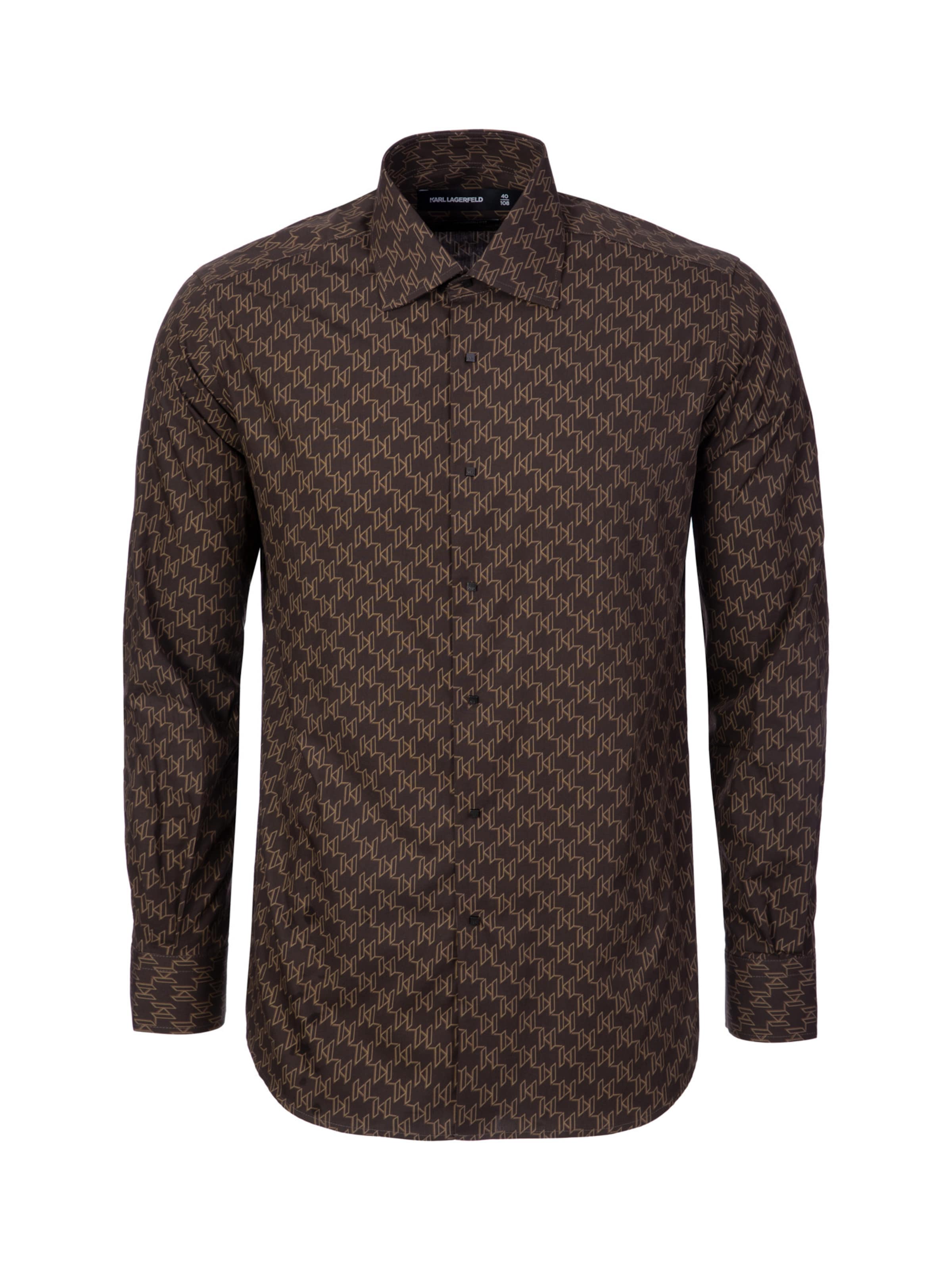 Karl Lagerfeld - Regular Fit Camisa '605000' em castanho: frente