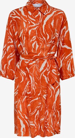 SELECTED FEMME Shirt dress 'Sirine' in Orange: front