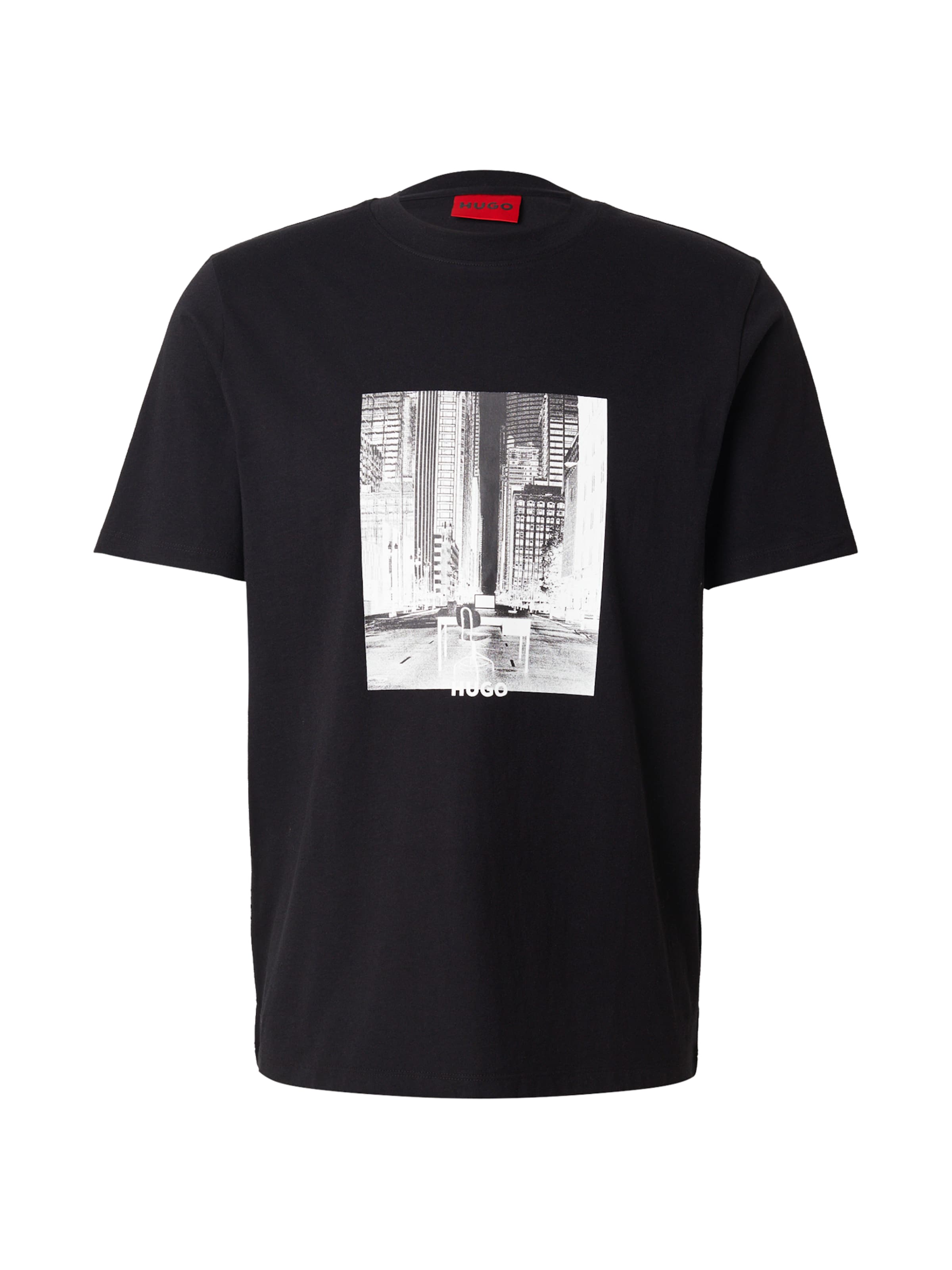 HUGO Shirt 'Deyss' in Black: front