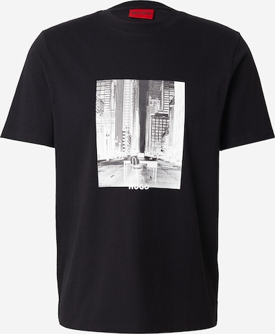 Marškinėliai 'Deyss' iš HUGO, spalva – pilka / šviesiai pilka / juoda, Prekių apžvalga