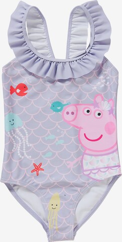 Peppa Pig Swimsuit in Purple: front