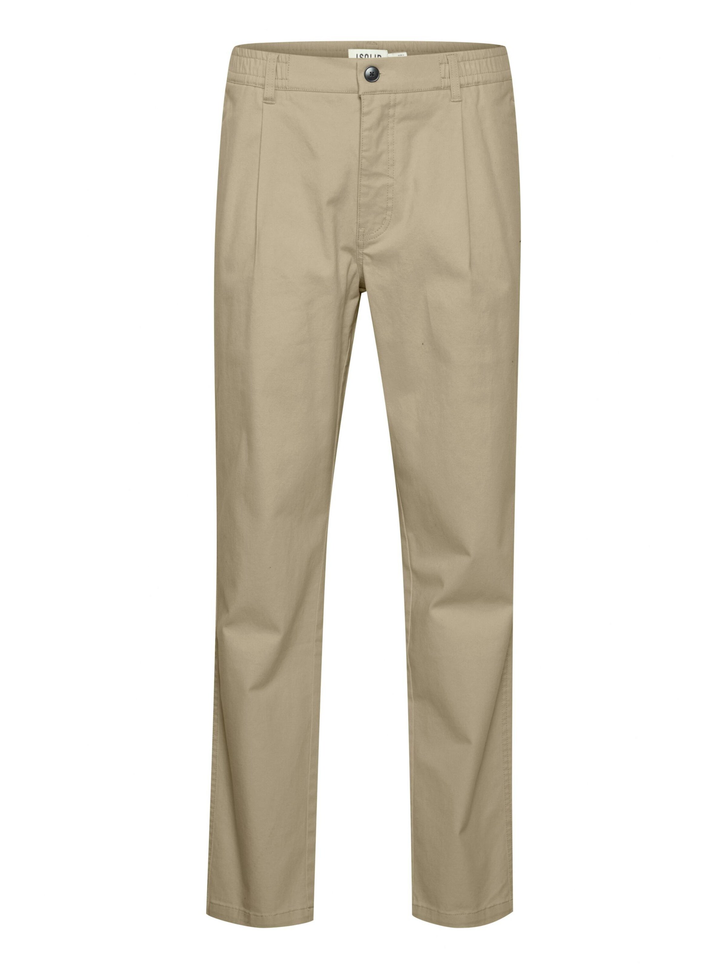 !Solid - Tapered Pantalón plisado 'Moose Liam' en beige: frente