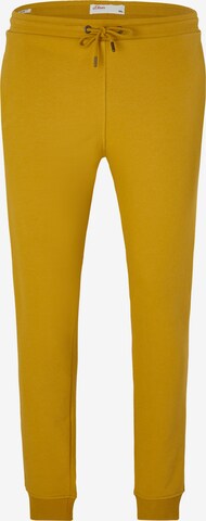 s.Oliver Tapered Broek in Geel: voorkant