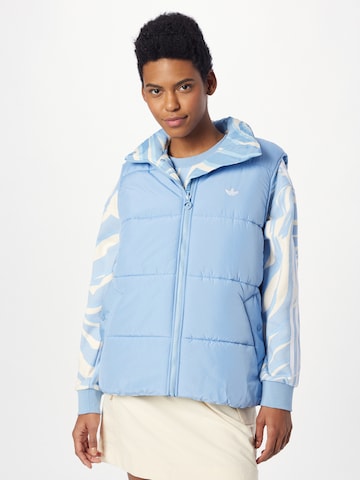 Gilet 'Abstract Animal Print Reversible ' ADIDAS ORIGINALS en bleu : devant