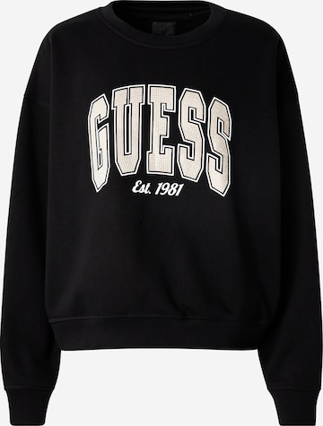 GUESS Mikina - Čierna: predná strana