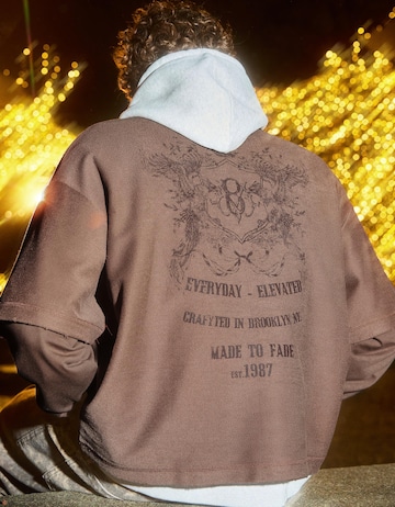 Bershka Bluzka sportowa w kolorze brązowy