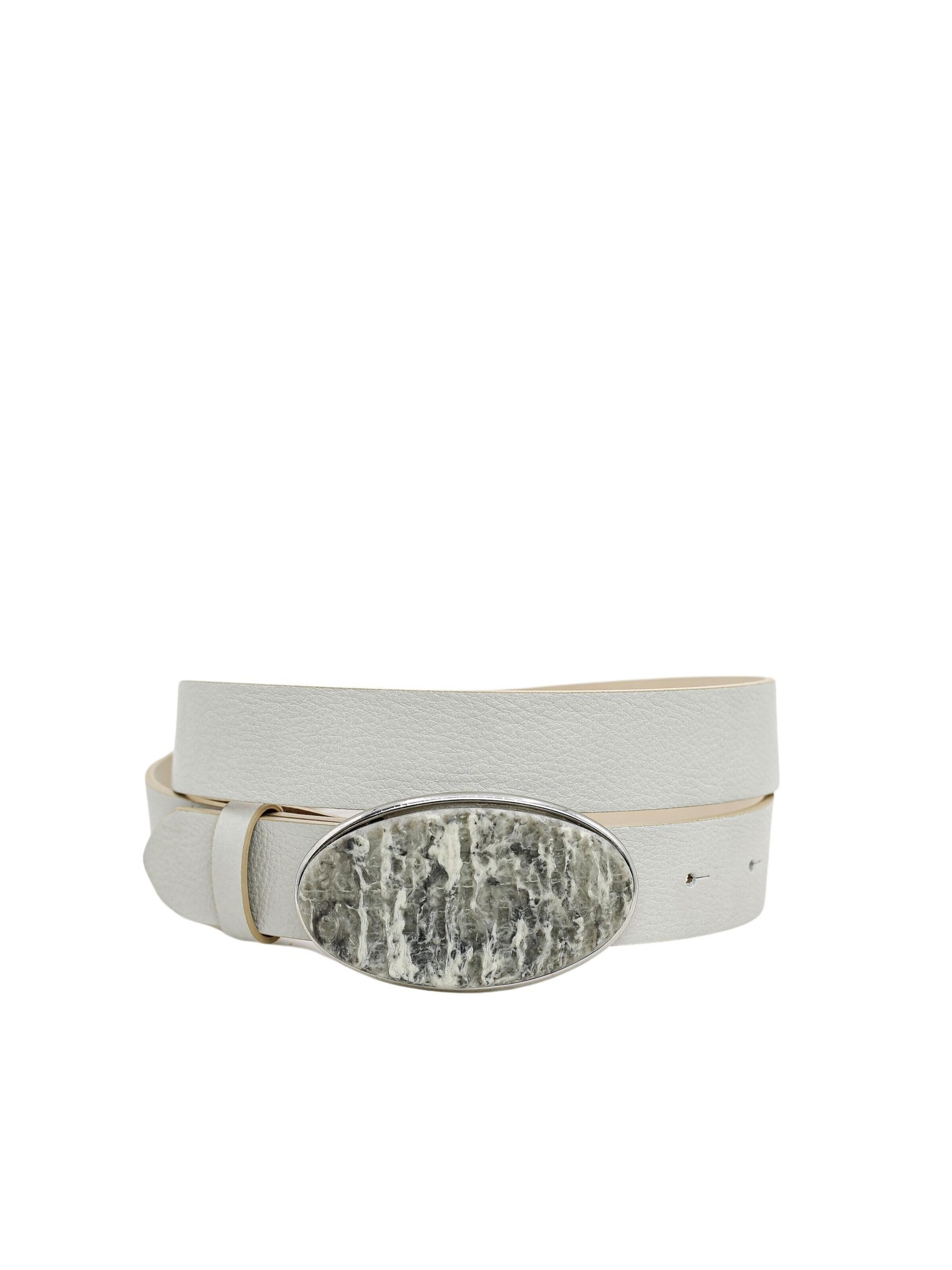 COLLEZIONE ALESSANDRO Belt 'Stone' in Grey: front