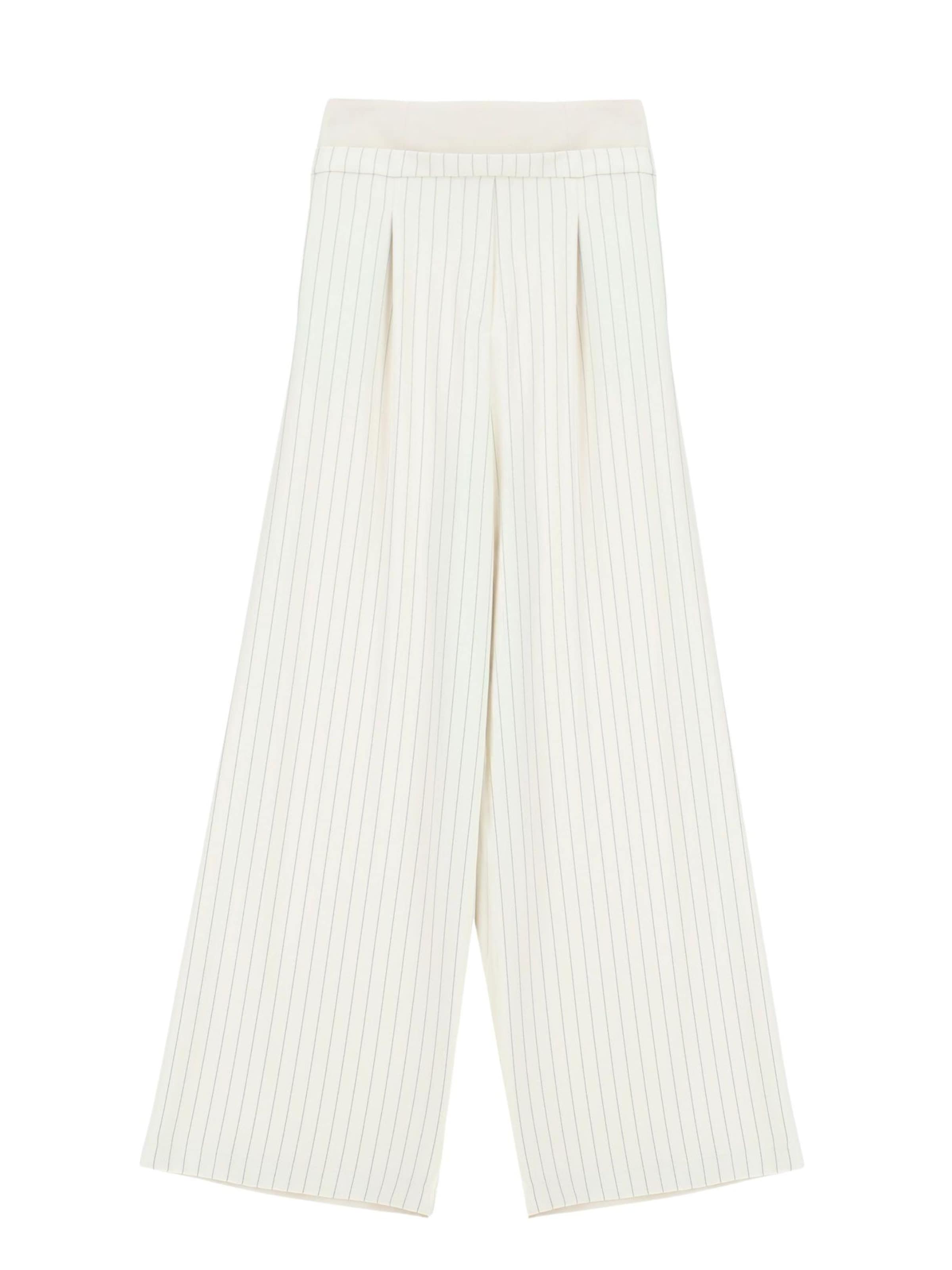 IMPERIAL - Pierna ancha Pantalón en blanco: frente