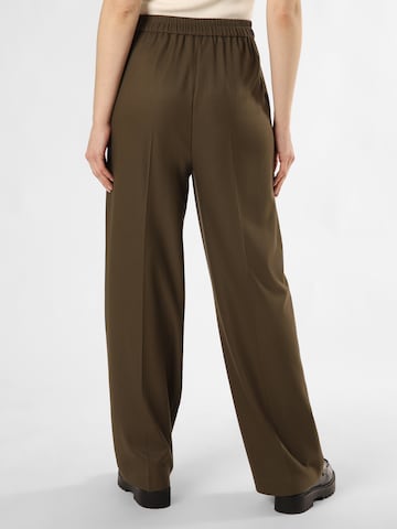 Marie Lund Regular Pleat-Front Pants in Green
