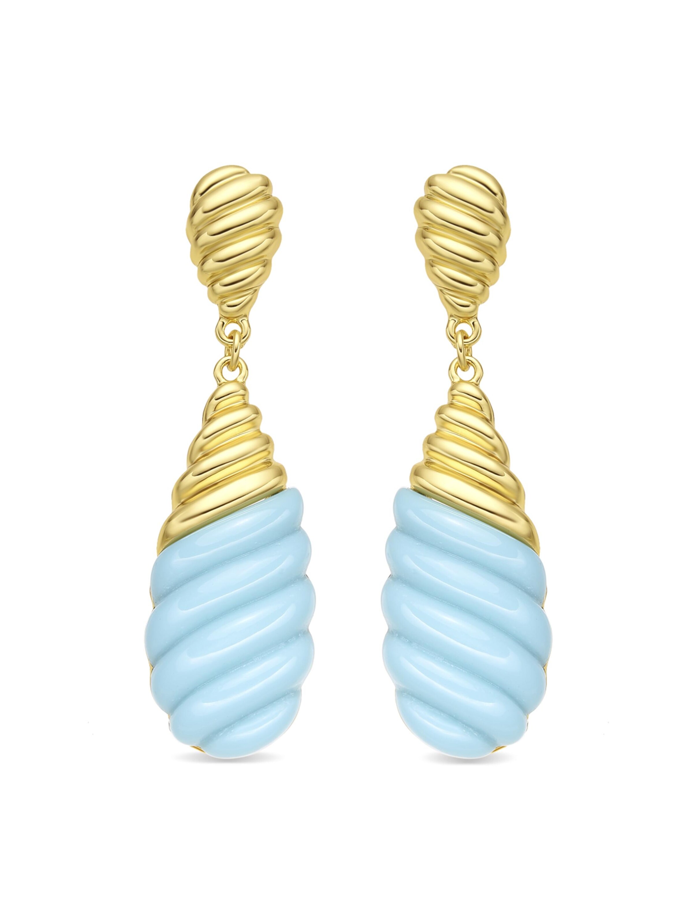 Luxenter Oorbellen 'Rawil' in Blauw: voorkant