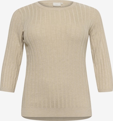 Pull-over 'Lizzy' KAFFE CURVE en beige : devant
