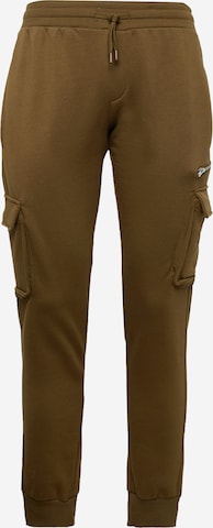 BURTON MENSWEAR LONDON Tapered Cargo trousers in Green: front