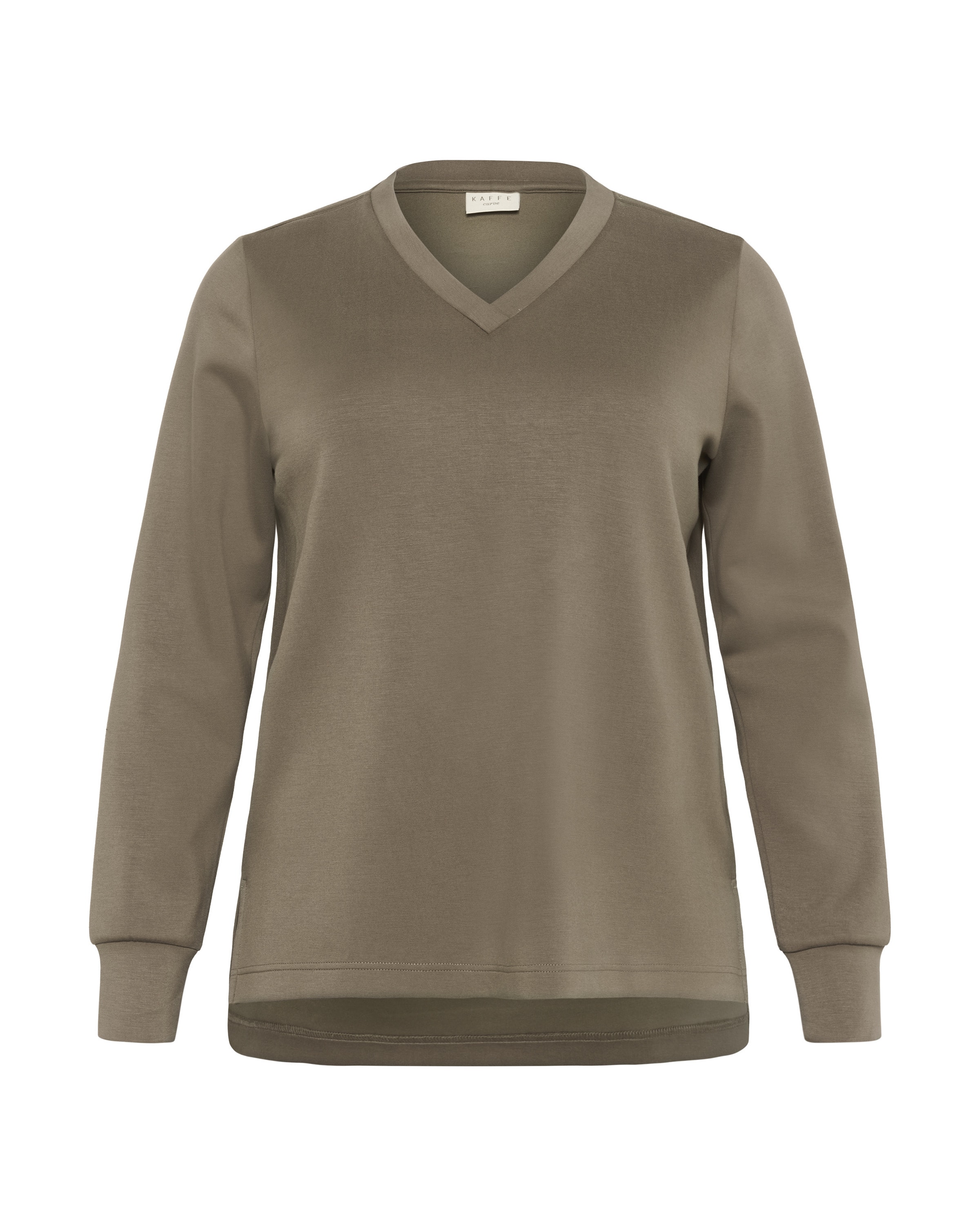 KAFFE CURVE Sweatshirt 'KCannita' in Braun: Vorderseite