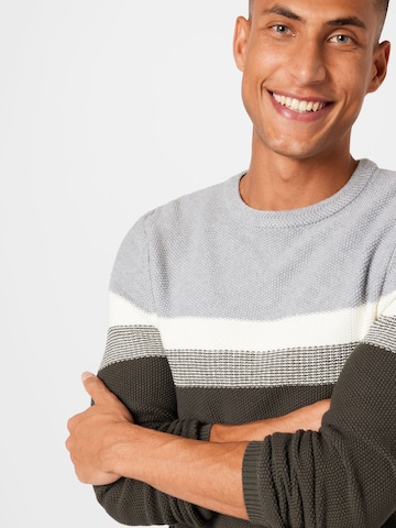 Key Largo Regular Fit Pullover 'Hansi' in Grau