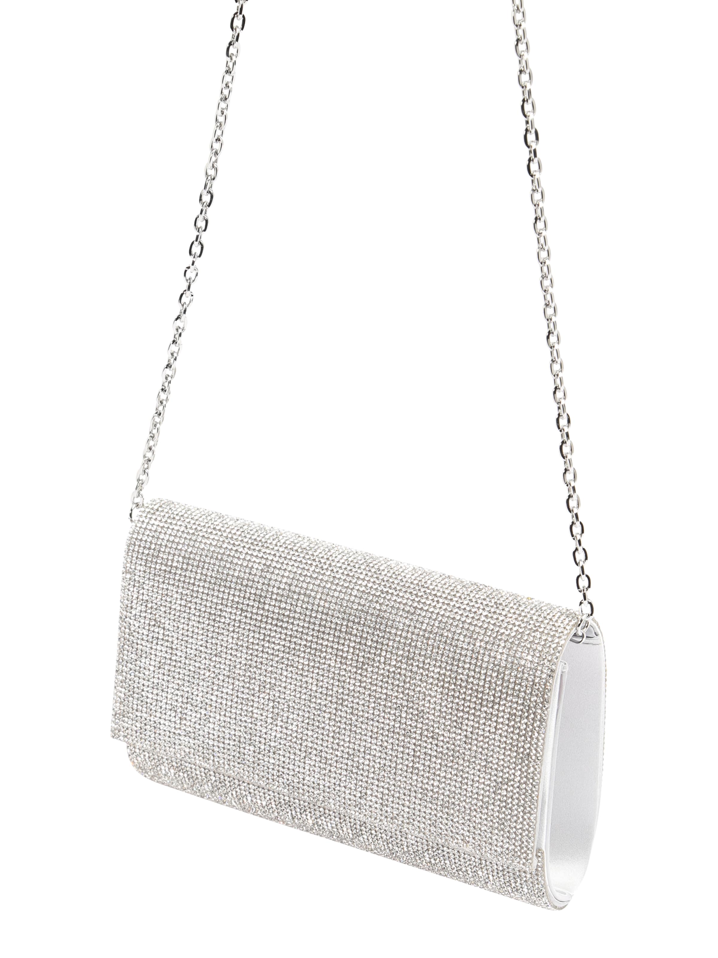 mascara Taška cez rameno 'DIAMOND FOLD' - Strieborná: predná strana