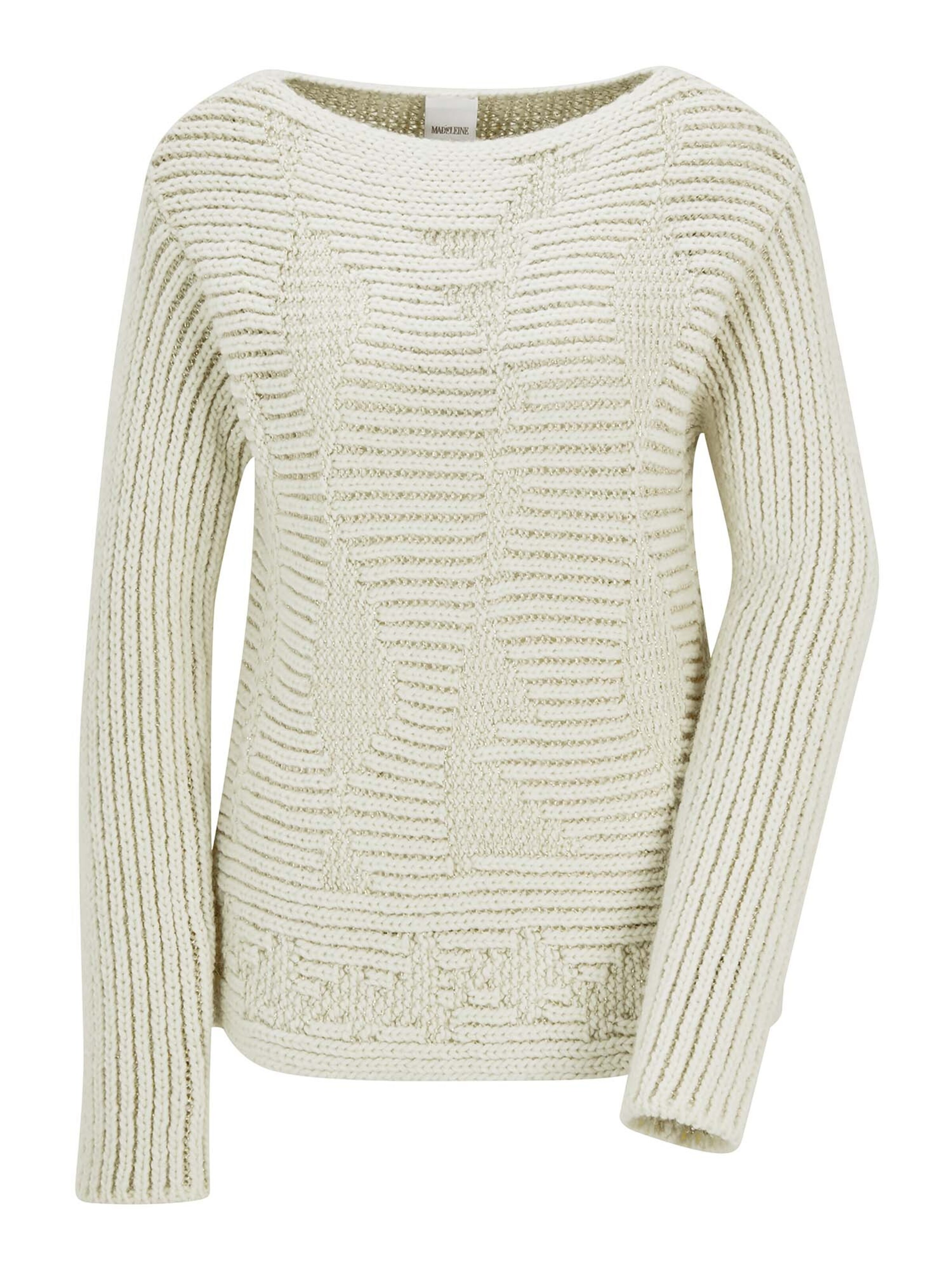 MADELEINE Trui in Wit: voorkant