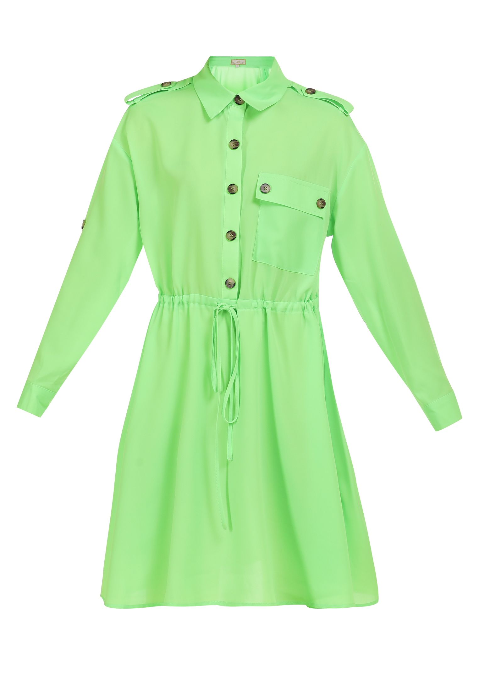 Donna Abiti MYMO Abito camicia in Verde Neon 