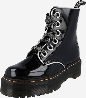 Dr. Martens Lace-Up Ankle Boots 'Molly' in Black: front