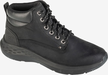 SKECHERS Veterboots in Zwart: voorkant