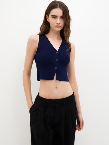 Pull&Bear Kardigán - Modrá: predná strana
