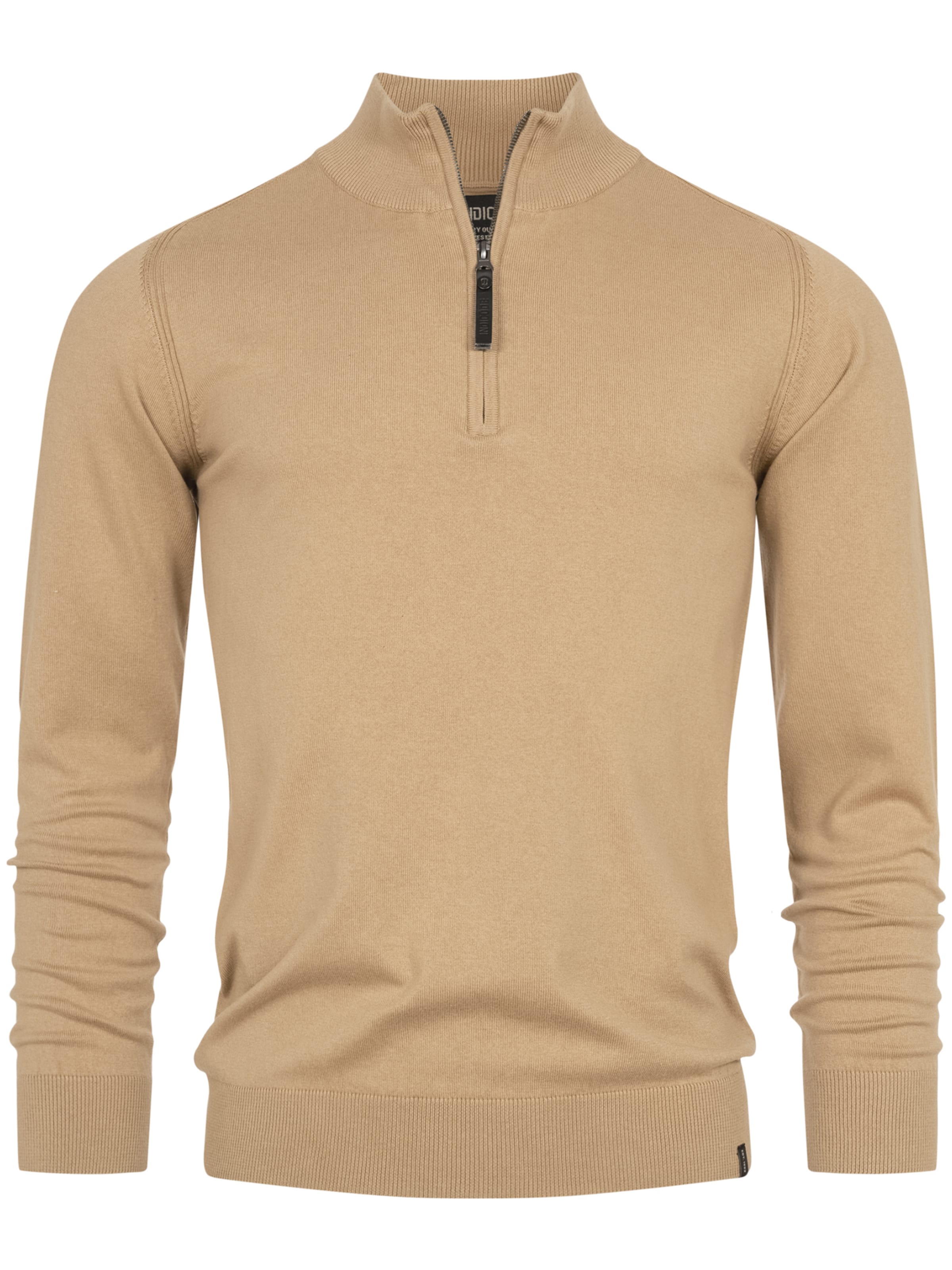 INDICODE JEANS Sweater ' Gore ' in Brown: front