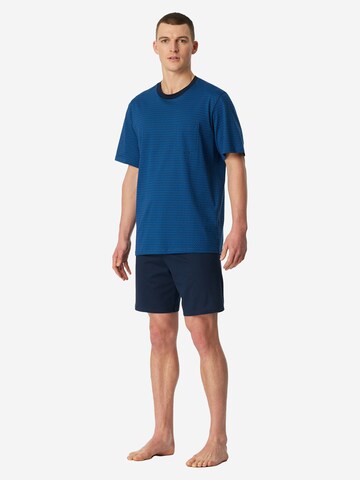 SCHIESSER Pyjama kort ' Comfort Essentials ' in Blauw