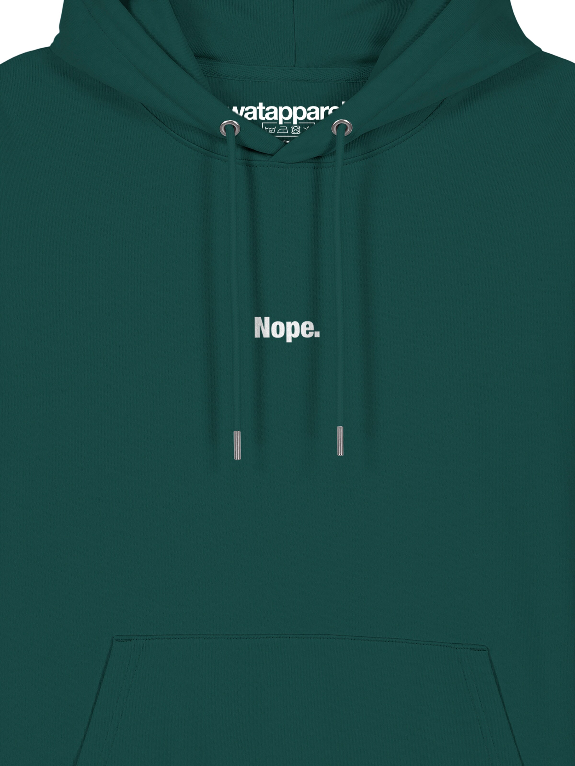 Watapparel Sweatshirt ' Nope ' in Green