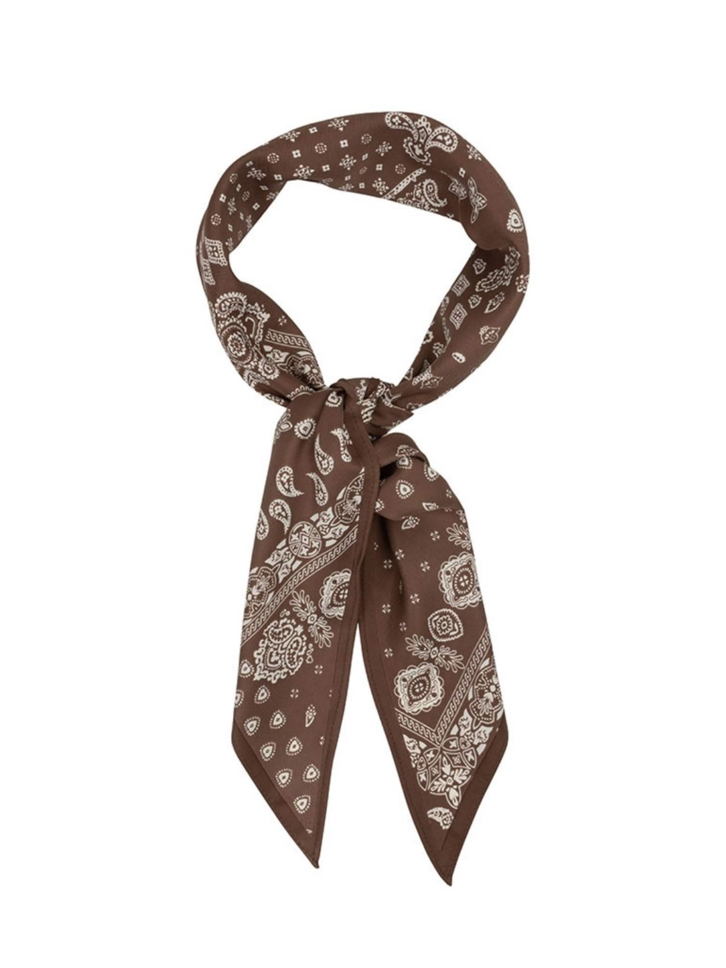 Club Manhattan Tunnelsjaal 'Brown Bandana Scarf' in Bruin: voorkant