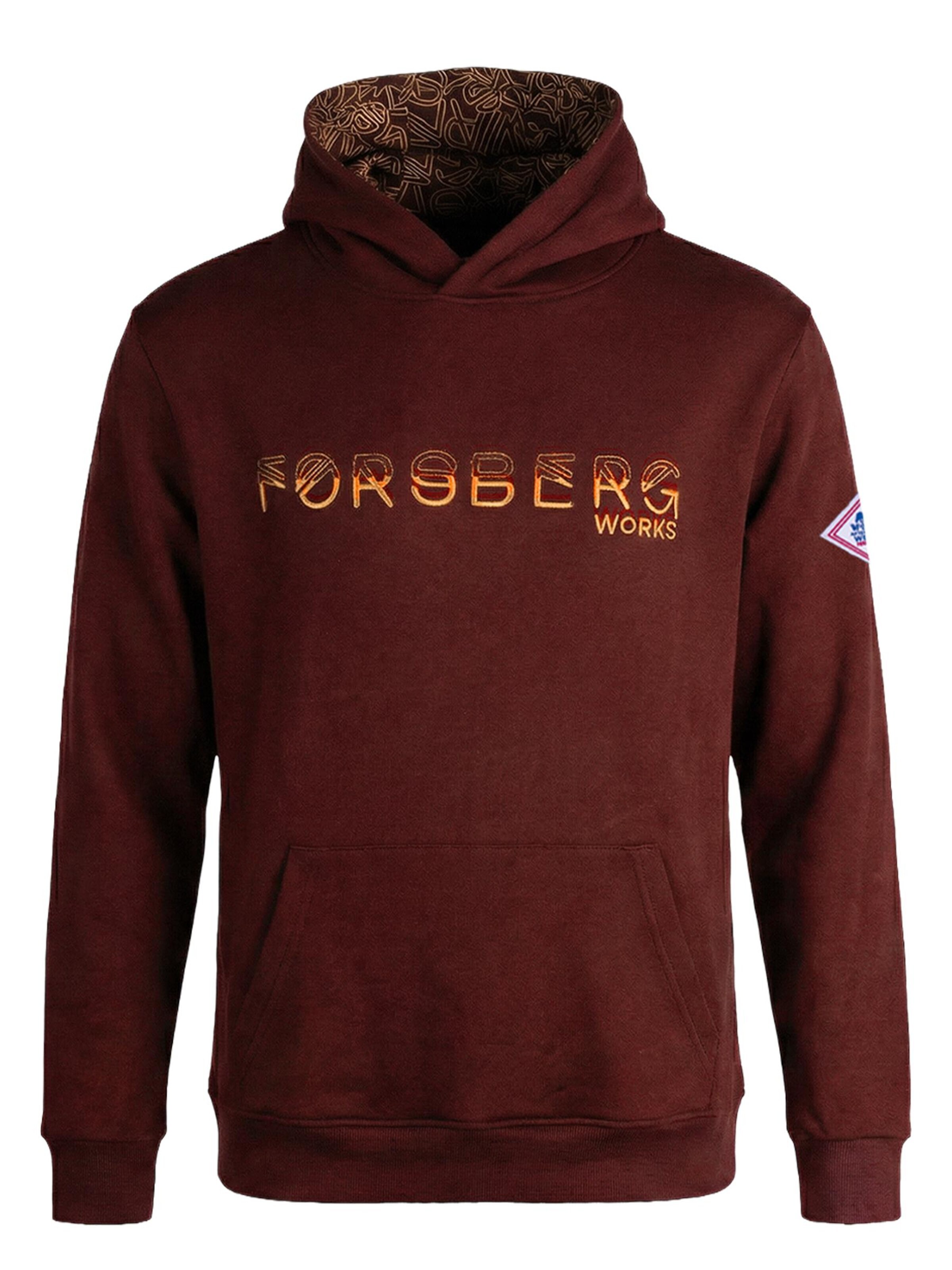 FORSBERG Sweatshirt 'Grunnson Hoodie'‌‌‌‌‌‌‌‌ in Rot