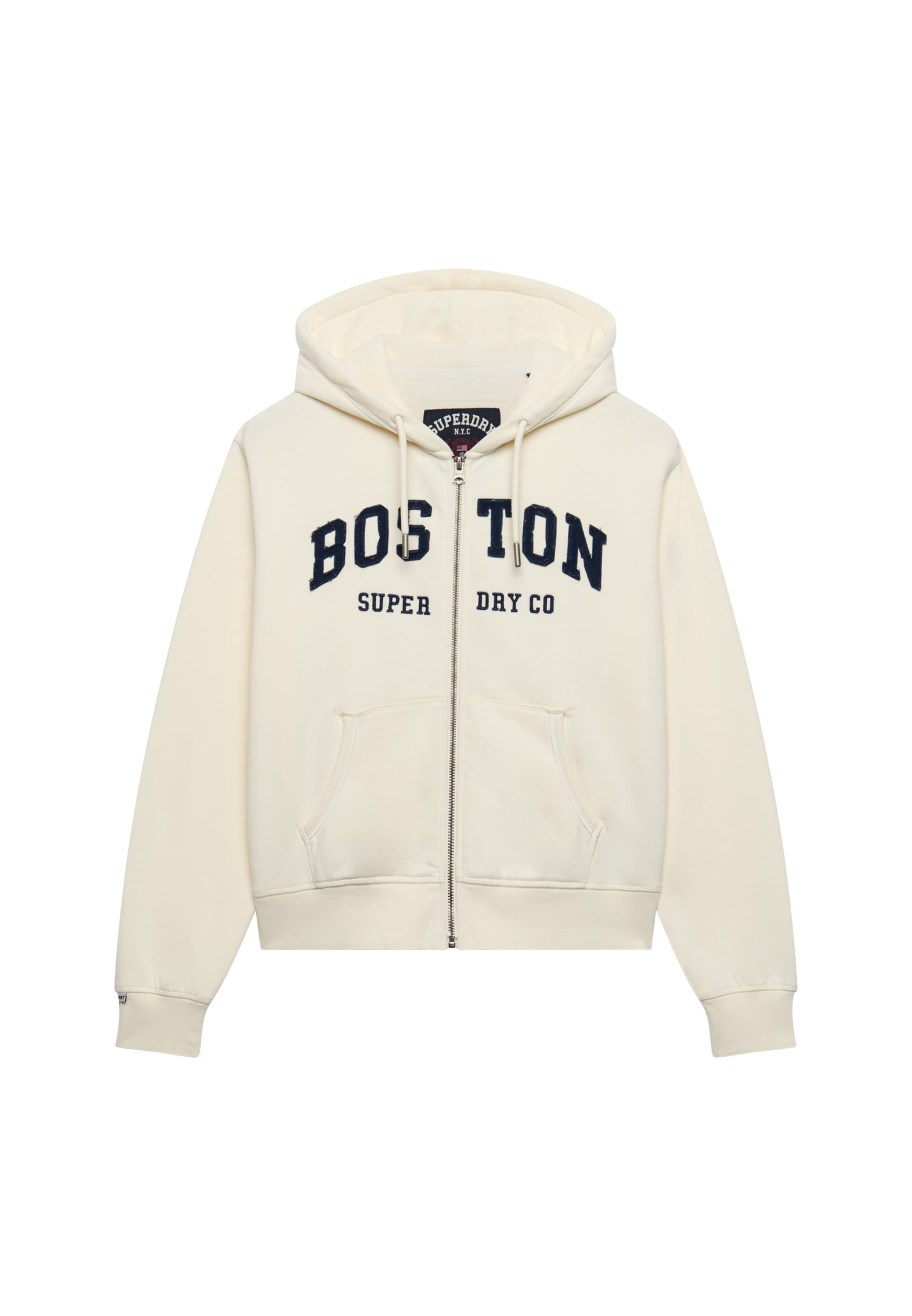 Superdry & Co Sweatjacke in Weiß: Vorderseite