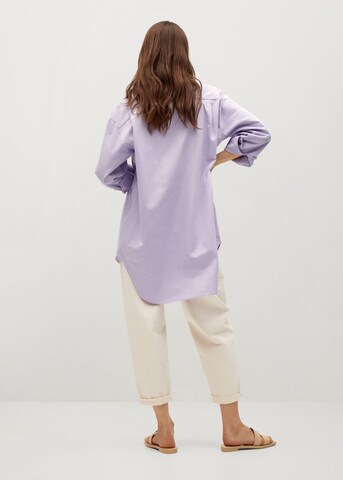 MANGO Bluse in Lila