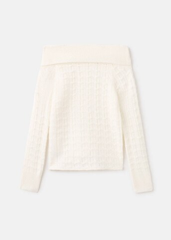 MANGO TEEN Pullover 'Wavy' in Weiß