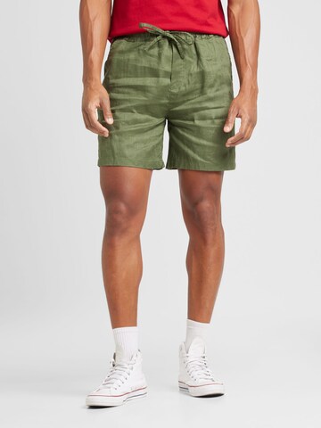 Regular Pantaloni 'FIGO' de la Key Largo pe verde: față