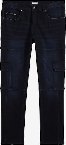 Coupe slim Jeans cargo bonprix en bleu : devant