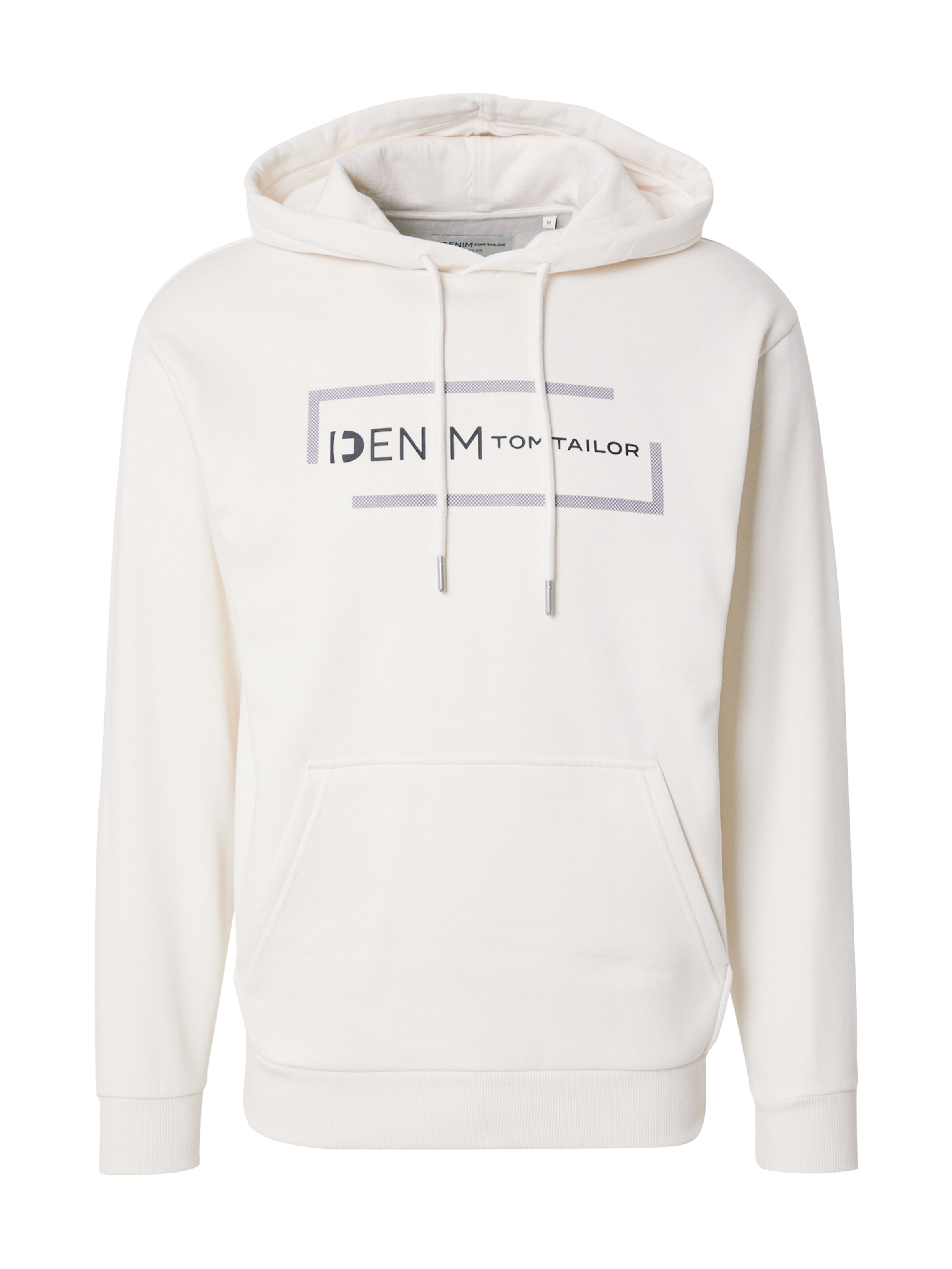 TOM TAILOR DENIM Sweatshirt in Weiß: Vorderseite