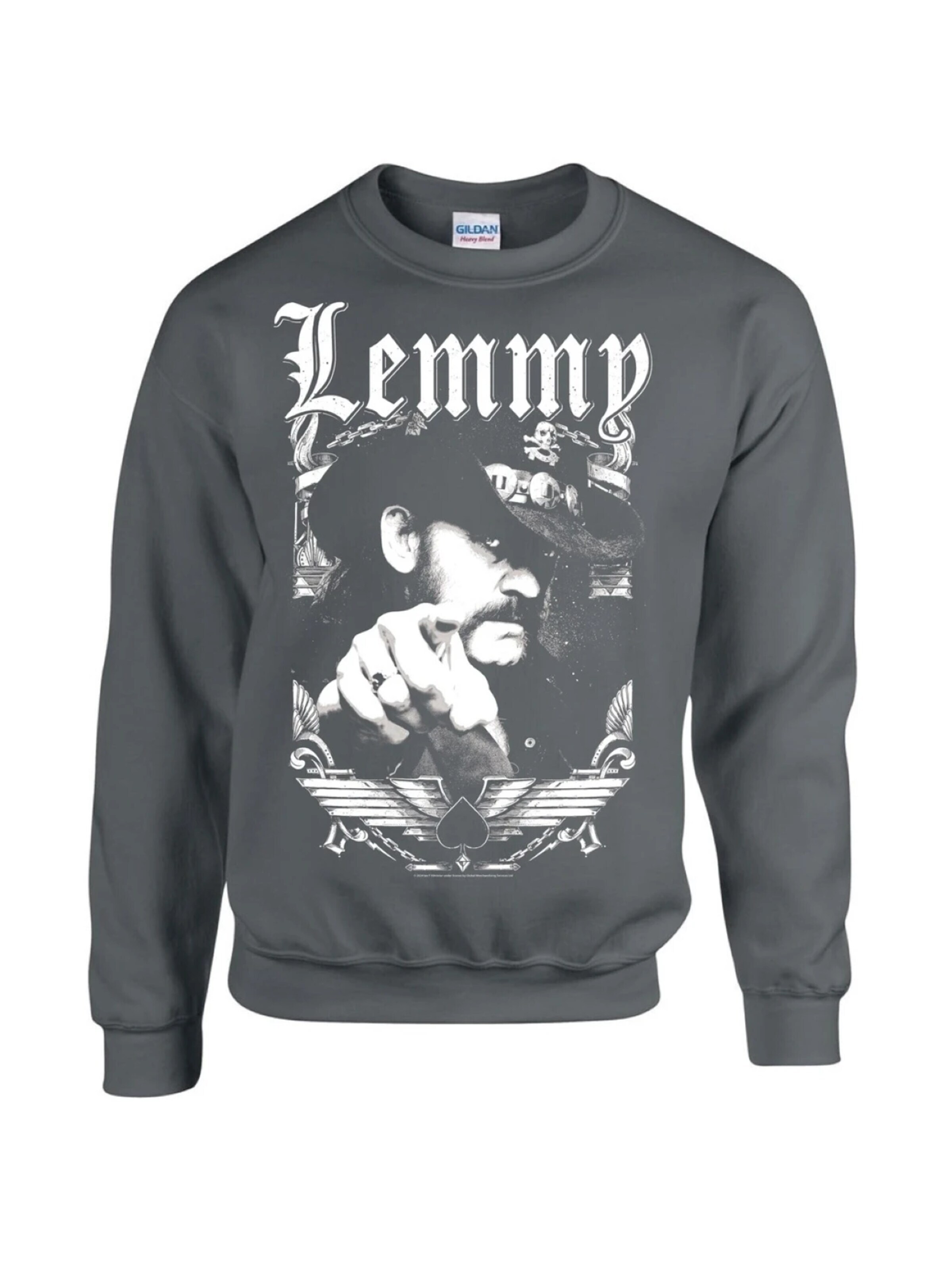 Lemmy Kilmister - Sudadera 'Lemmy Kilmister Respect 1945-2015 Sweatshirt' en gris: frente