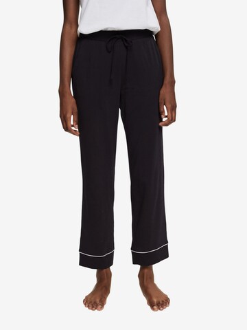 Pantalon de pyjama ESPRIT en noir : devant