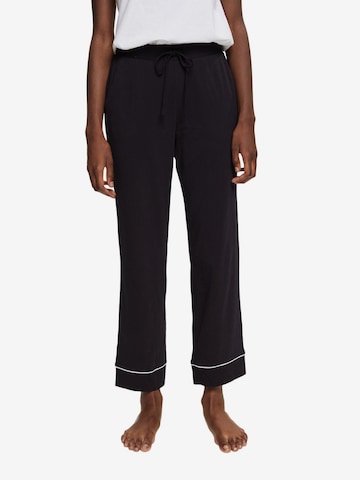 ESPRIT Pajama Pants in Black: front