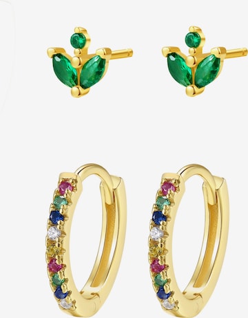 Boucles d'oreilles 'Rainbow' Hey Happiness en or : devant