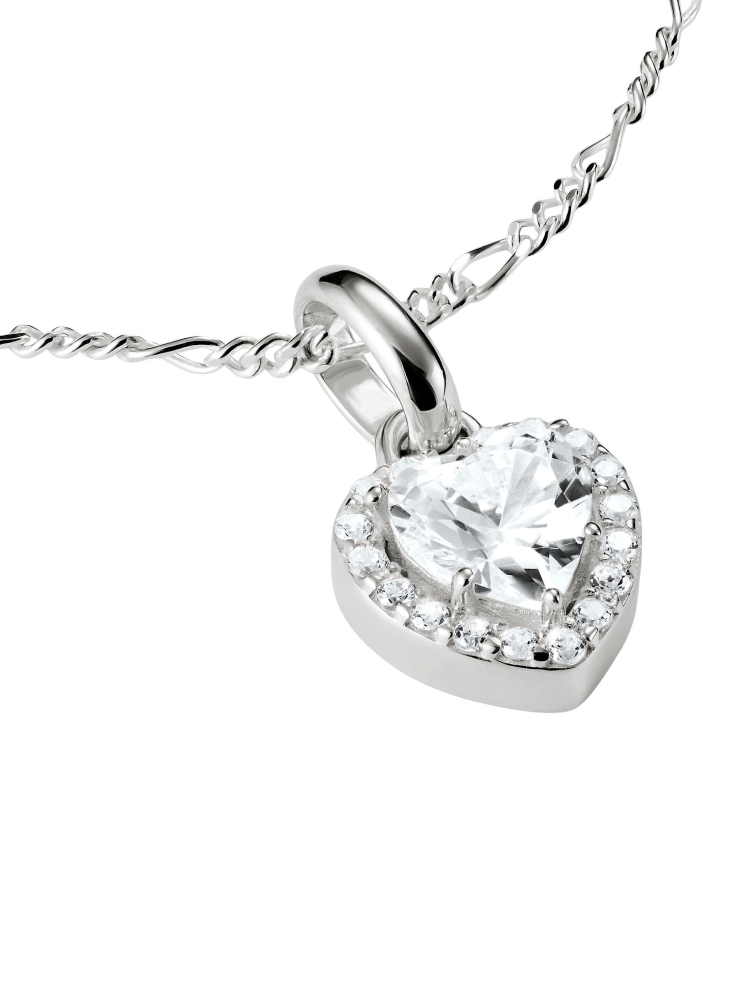 Thomas Sabo Pendant 'Herz mit Steinen Connect' in Silver