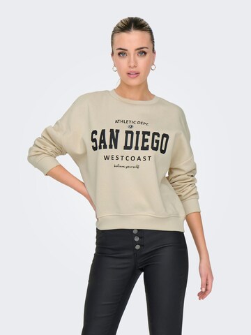 ONLY Sweatshirt 'Sweat life' in White: front