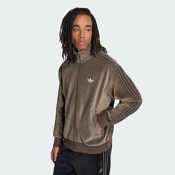 ADIDAS ORIGINALS Fleece jas 'Firebird' in Bruin
