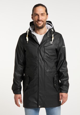 Schmuddelwedda Between-Seasons Parka in Black: front