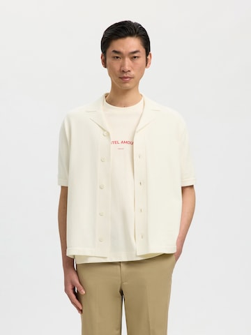 SELECTED - Cárdigan 'SLHAMOUR INTARSIA' en blanco