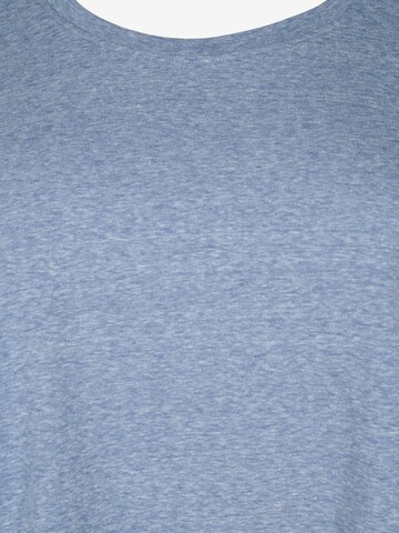 Zizzi T-Shirt 'VAVA' in Blau