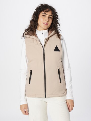 SOS Bodywarmer in Beige: voorkant